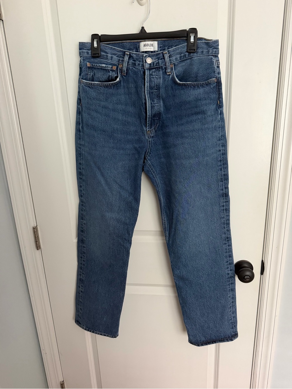 AGOLDE Mid-Blue Straight Leg 90s Jeans Style #A069I-1141